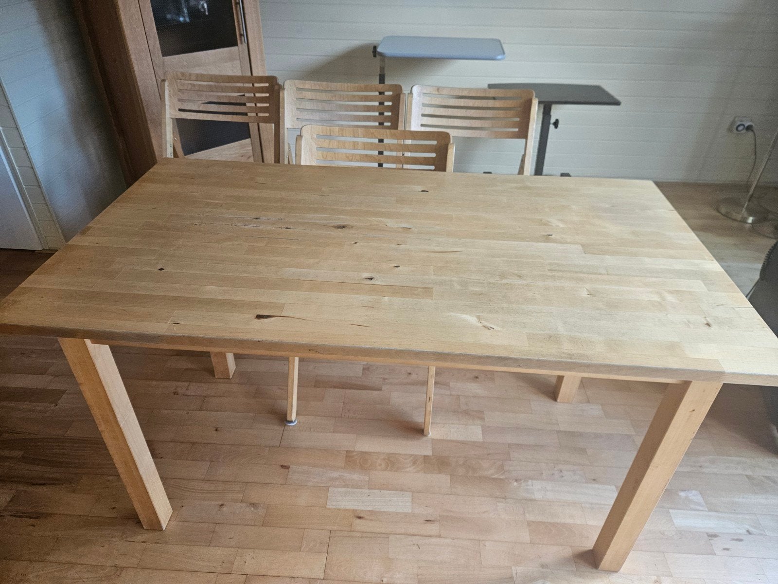 tafel met klapstoelen, Ophalen, Gebruikt, 100 tot 150 cm, Modern, Scandinavisch