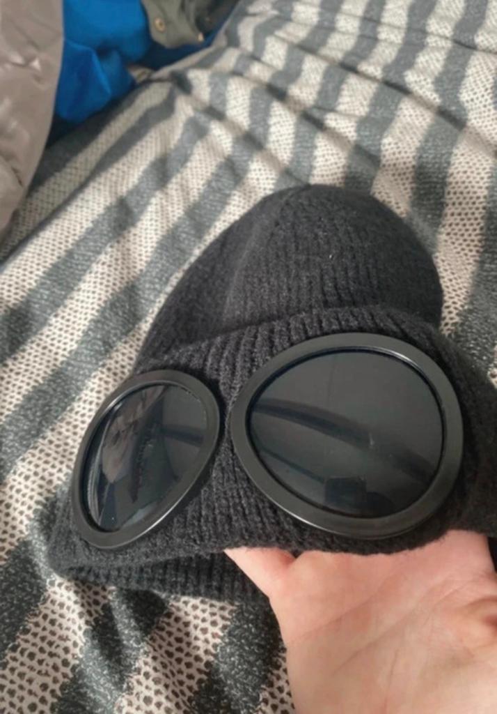 CP Company Muts met Goggles - Zwart, Ophalen of Verzenden, Zo goed als nieuw, One size fits all, Hoed