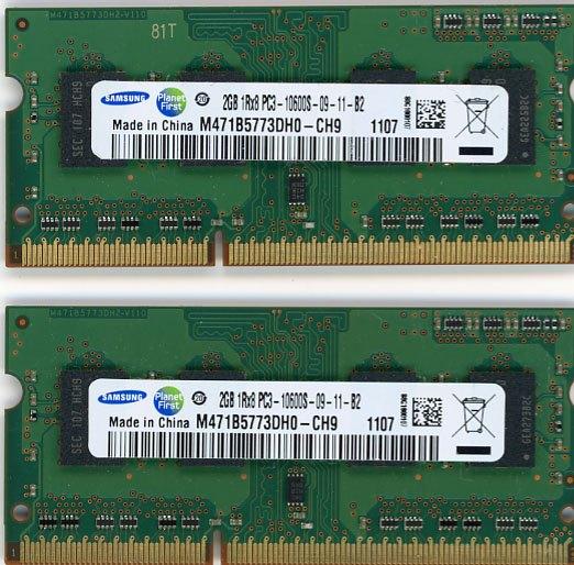 Samsung DDR3 SO-DIMM 4GB totaal, 1333 MHz, 1333 MHz, DDR3, Ophalen of Verzenden, Zo goed als nieuw