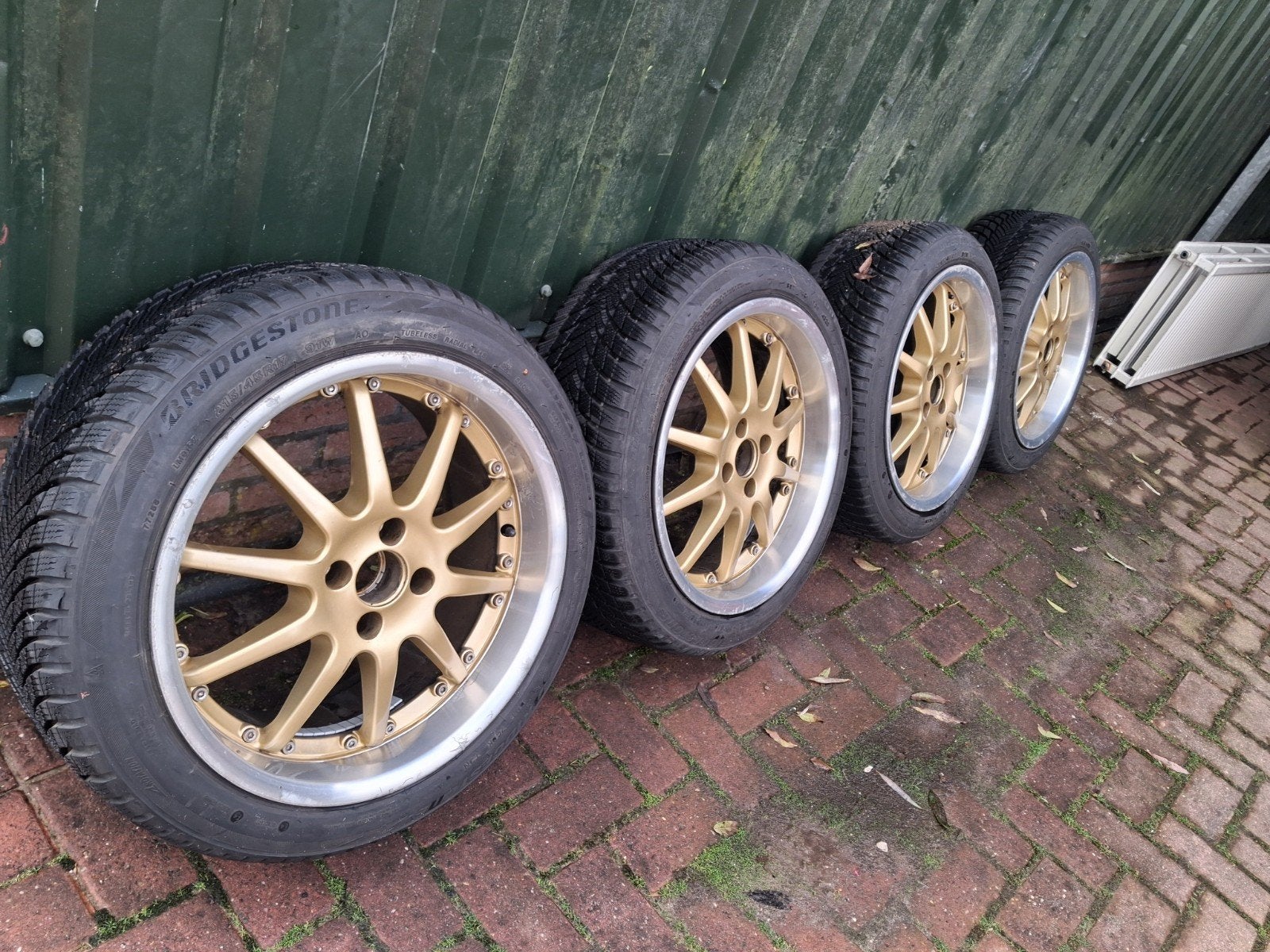 Velgen 4x100met nieuwe banden bmw e30 etc 17inch, Ophalen of Verzenden