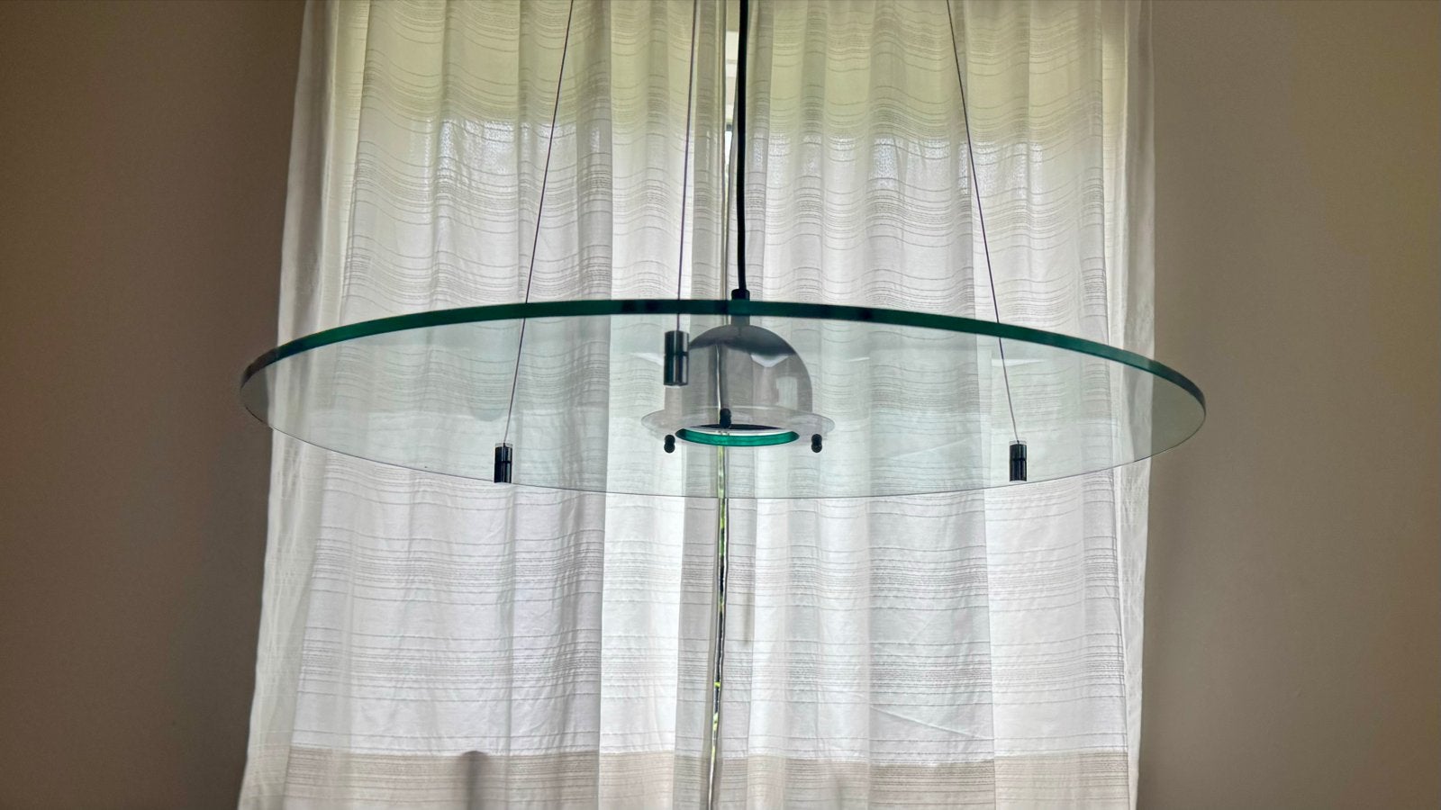 Dijkstra Halogeen Hanglamp - 60cm Glas, Chroom, Nieuw in doo, Ophalen, Nieuw, Glas, 75 cm of meer