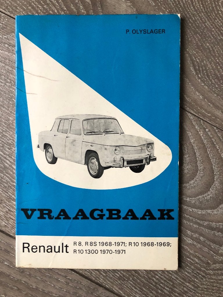 Vraagbaak Renault 8 / 10 R8, R8S, R10 1300 1968-1971, Ophalen of Verzenden