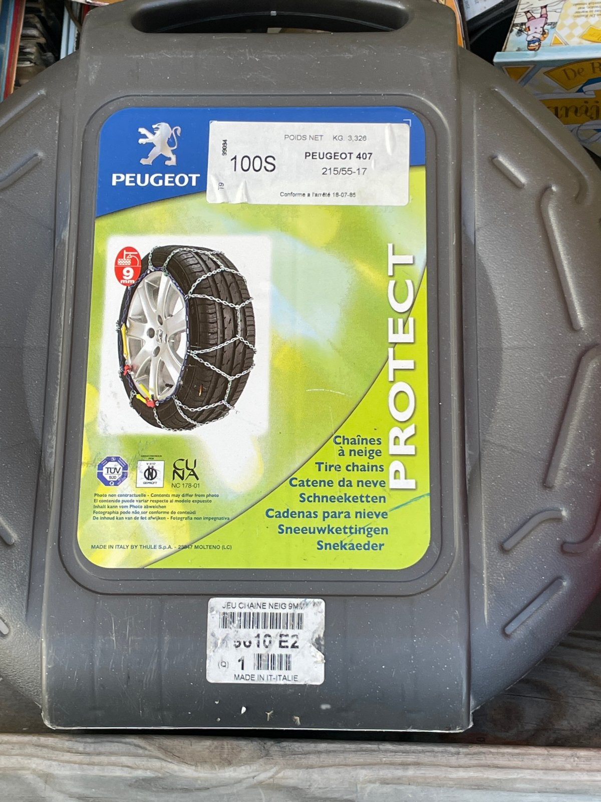 Sneeuwkettingen Peugeot 407 - 215/55-17, Auto diversen, Ophalen of Verzenden, Zo goed als nieuw