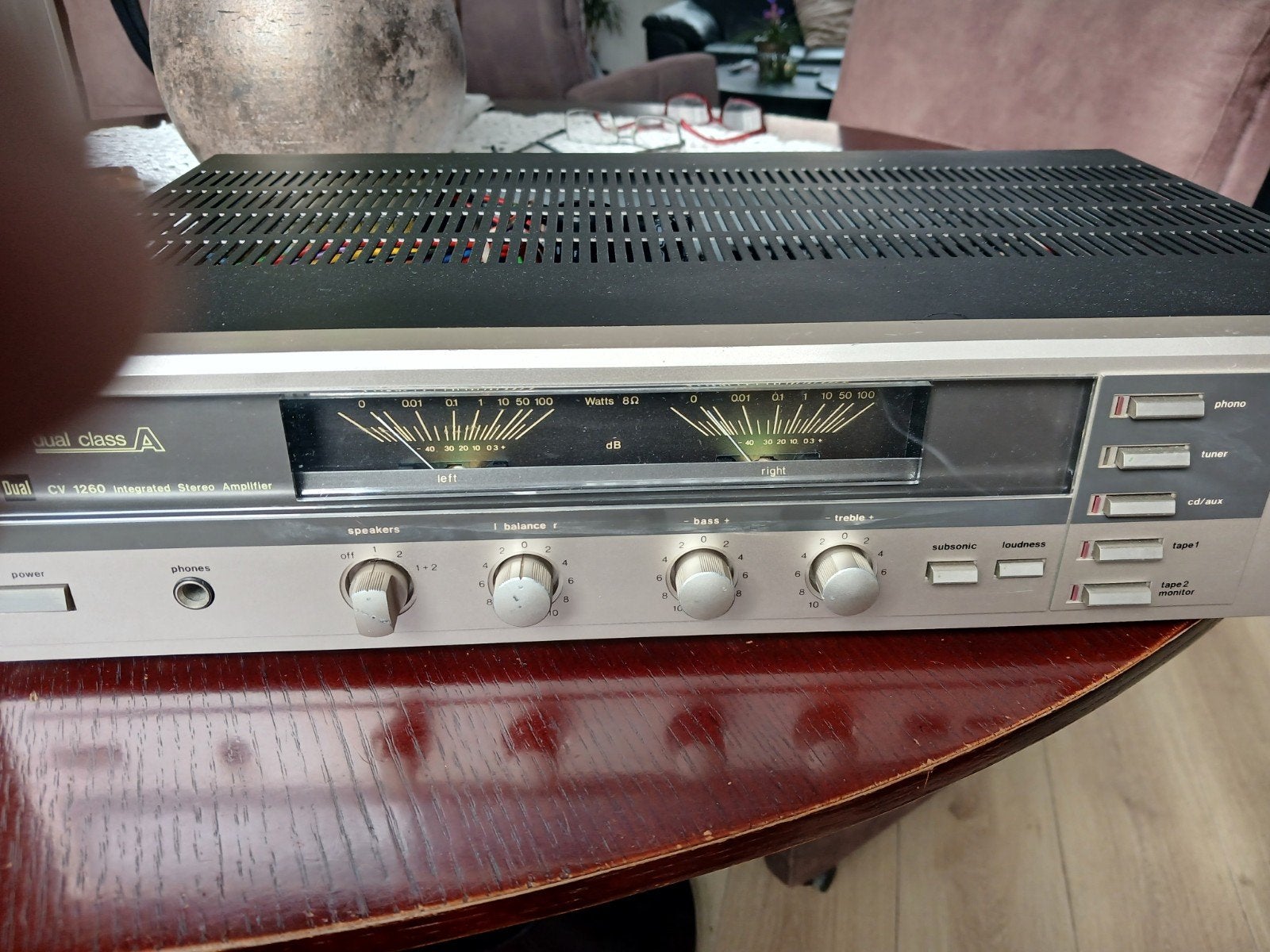 Dual versterker Type CV 1260, Gebruikt, 60 tot 120 watt, Stereo, Ophalen