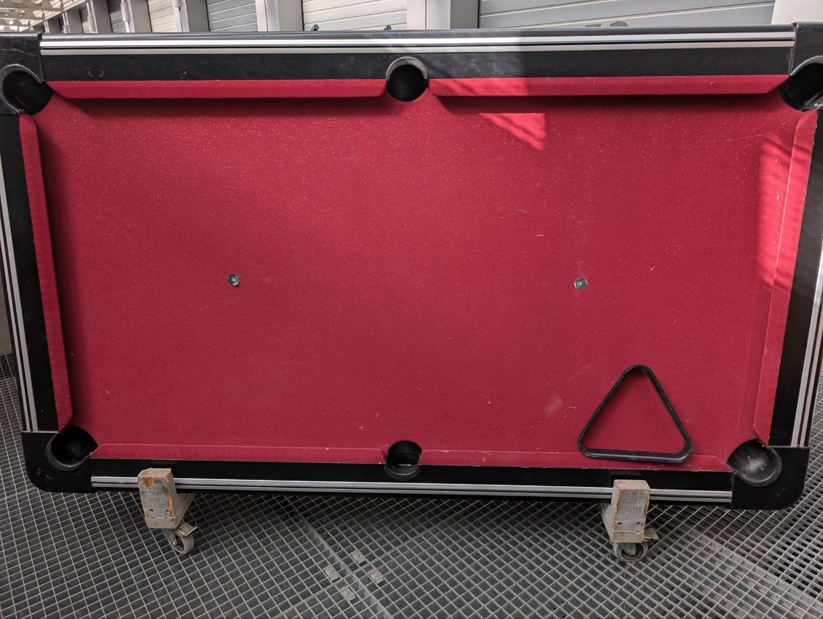 Professionele Pooltafel met Lei Stenen Blad (180x90 cm), Ophalen, Gebruikt, Pooltafel