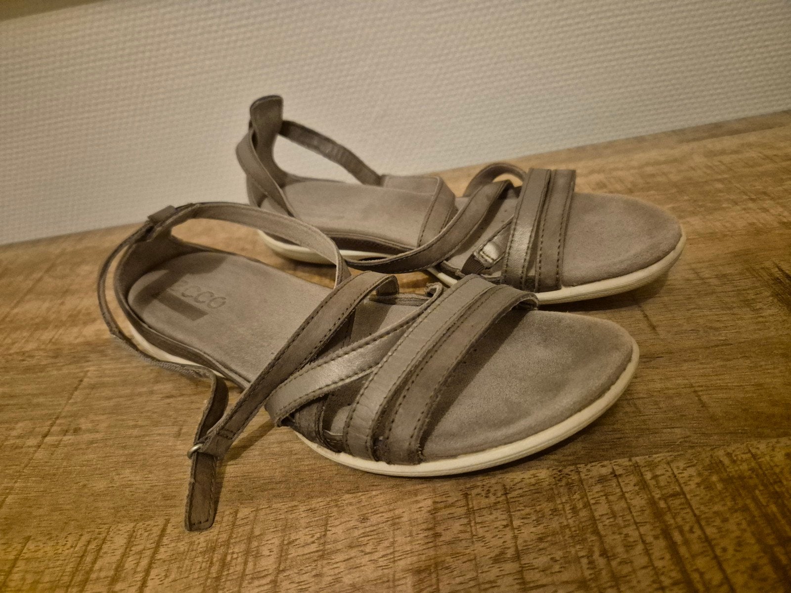 Ecco sandalen maat 39, Ecco, Bruin, Gedragen, Sandalen of Muiltjes