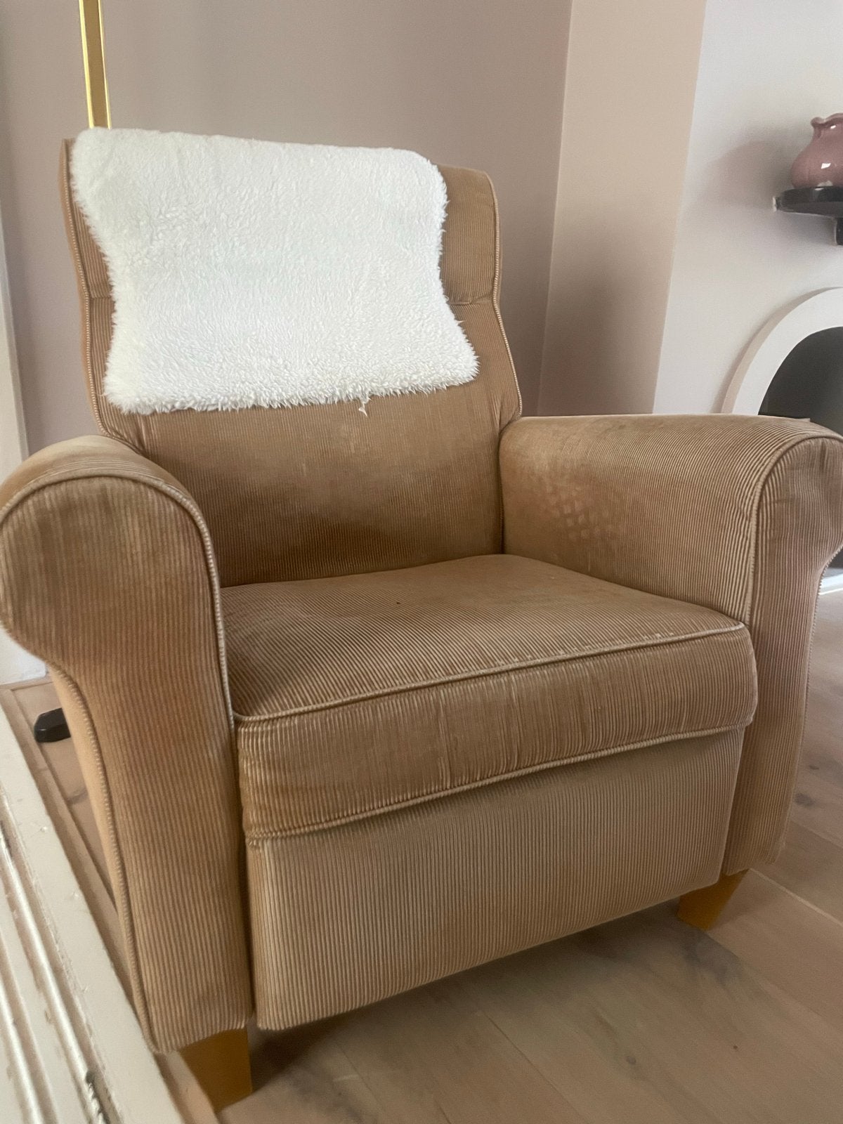IKEA Comfortabele fauteuil met relaxfunctie - Ouder model, Huis en Inrichting, Stoelen, Ophalen, Gebruikt, Bruin, Eén