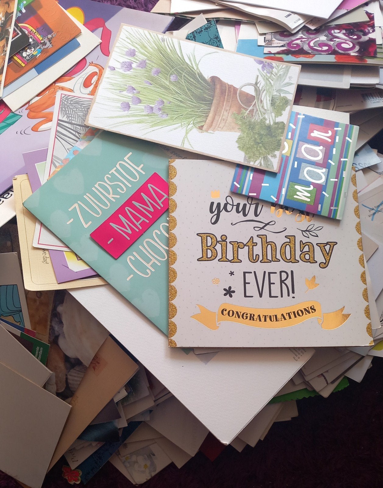Gratis 1 tas vol gebruikte en nieuwe kaarten, Ophalen, Papier of Karton