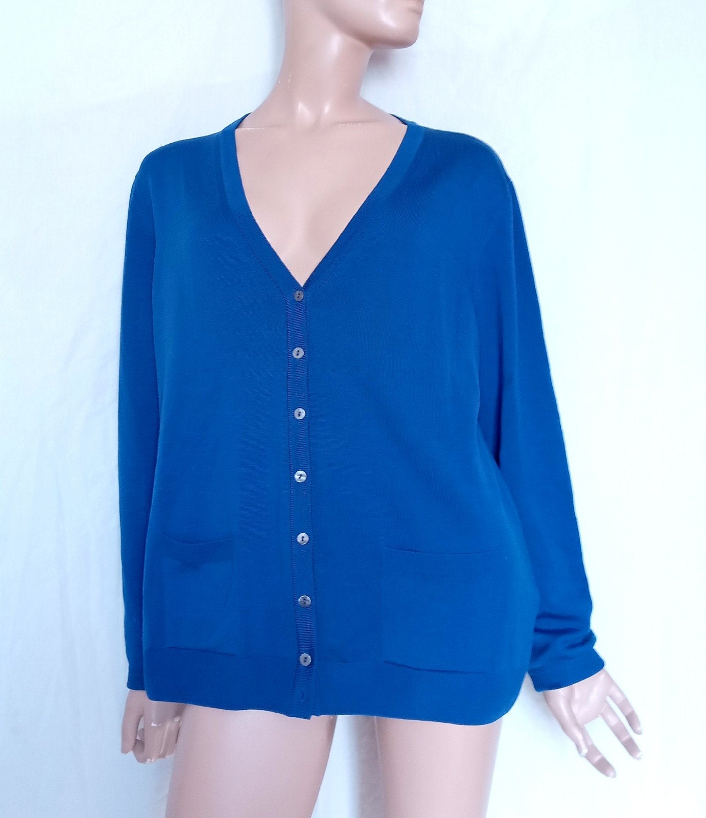 PETER HAHN Vest , Maat 44 , PURE NEW WOL, Ophalen, Zo goed als nieuw, Maat 42/44 (L), Blauw