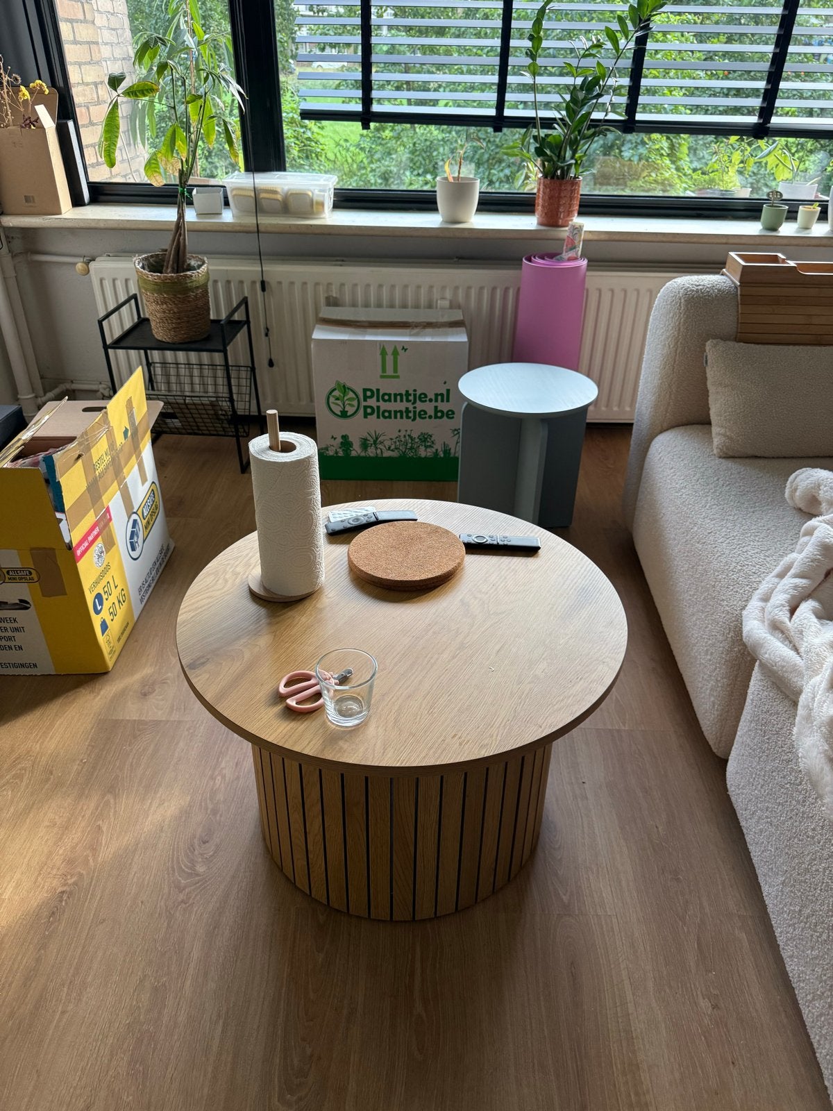 Salontafel van JYSK, rond, Ø67, Ophalen, Rond, 50 tot 100 cm, Zo goed als nieuw