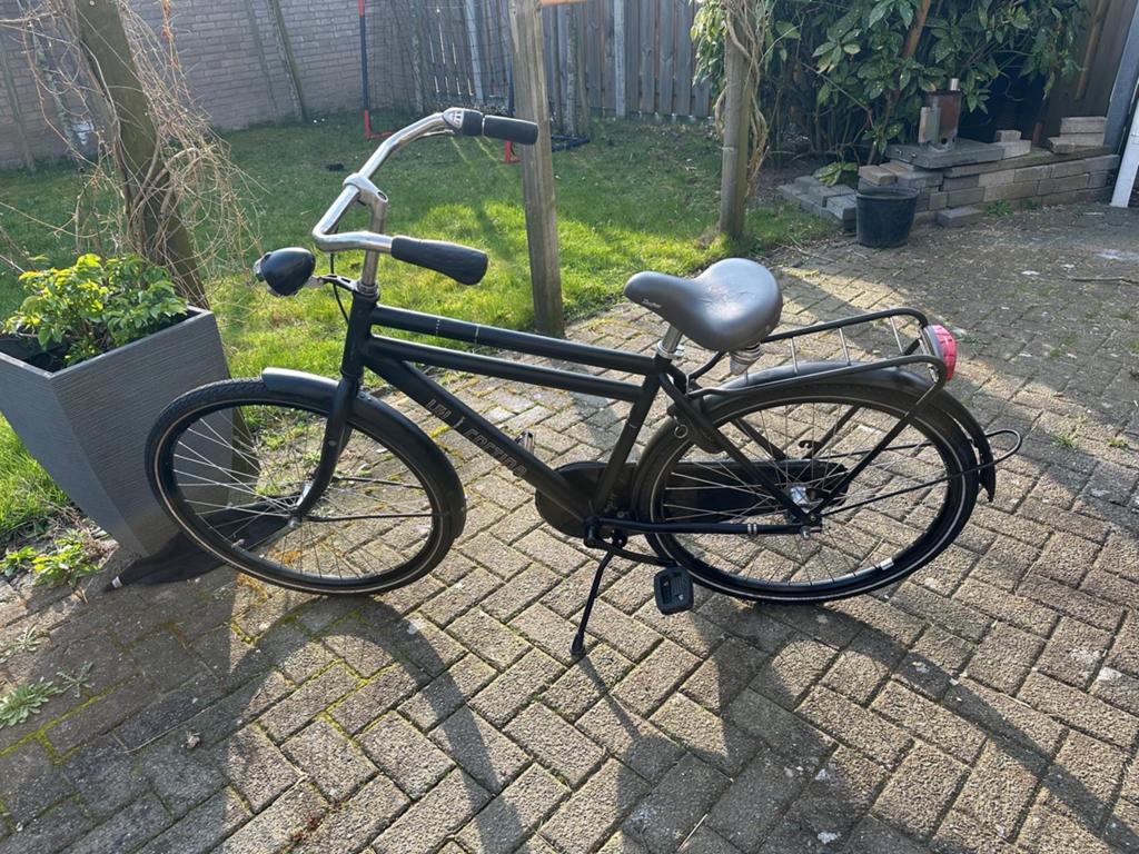 Zwarte cortina stadsfiets, 26 inch, Ophalen, Zo goed als nieuw, Stadsfiets, Zadel