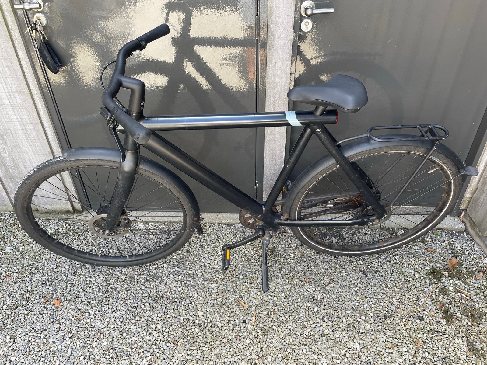 Zwarte VanMoof fiets met schijfremmen, Gebruikt, Schijfrem, 53 tot 57 cm, Ophalen