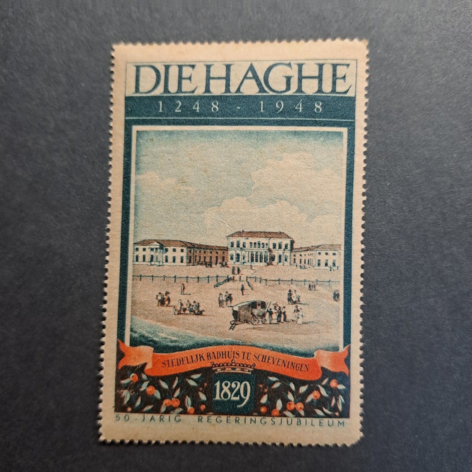 Sluitzegel Die Haghe 1829 - 50-jarig Regeringsjubileum, Ophalen of Verzenden