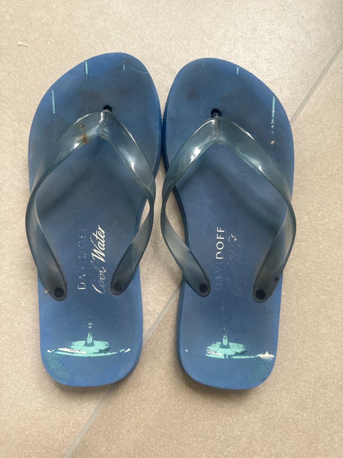 Davidoff teenslippers maat 40, Ophalen of Verzenden, Gedragen, Blauw, Slippers