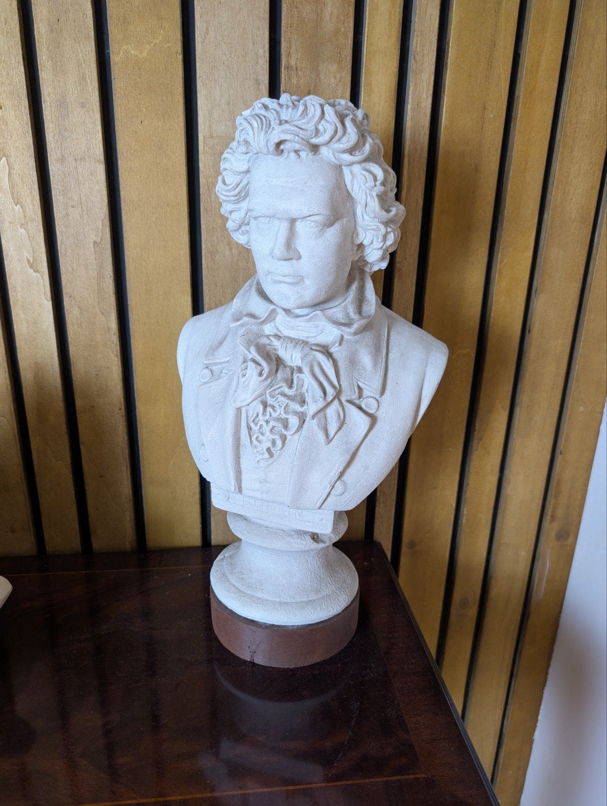 Prachtige buste/borstbeeld van Beethoven, gips/gietbeton, 47, Ophalen, Gips, Buste, 20 - 50 cm