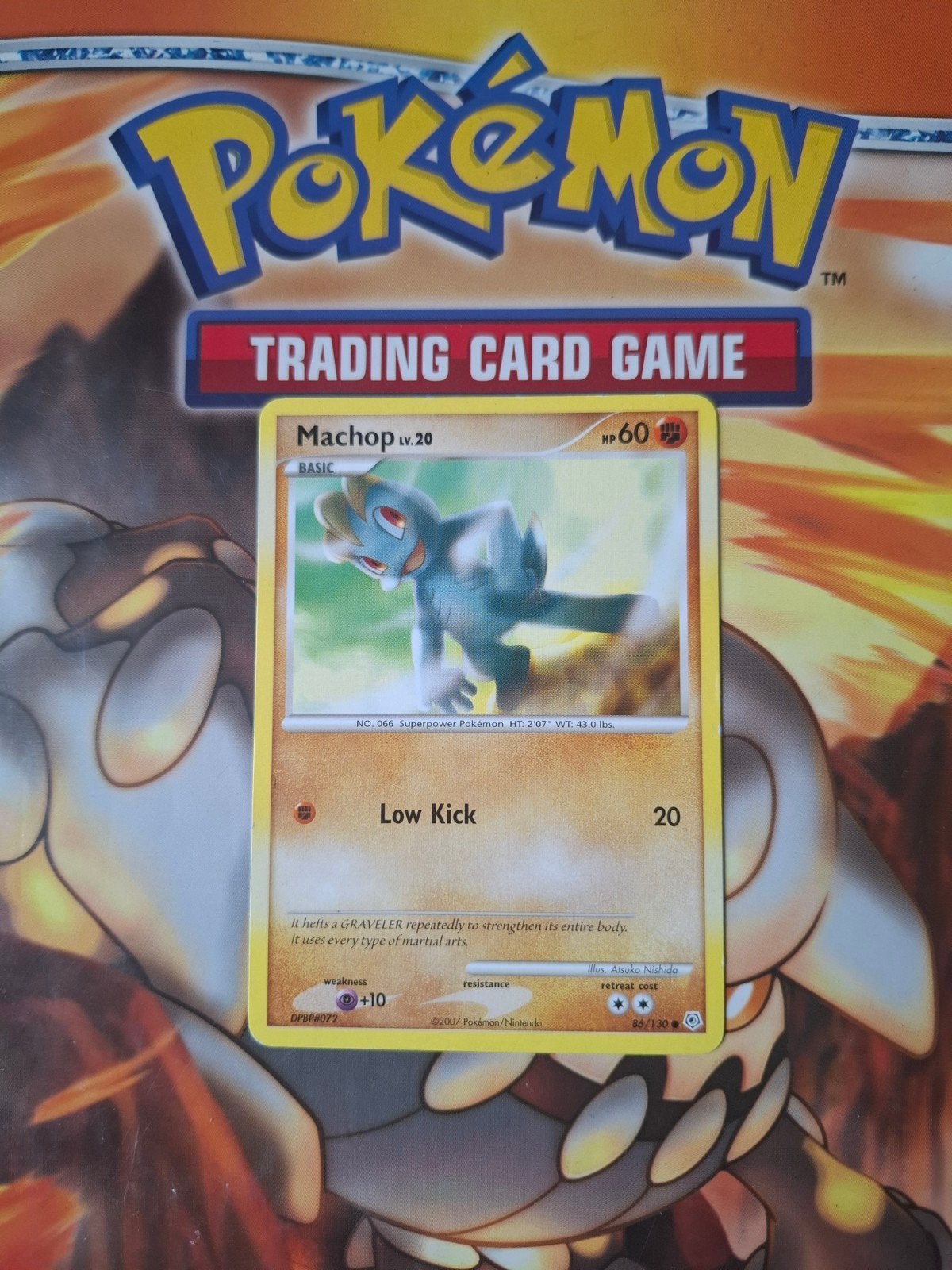Machop 86/130 Diamond&Pearl base set pokemon kaart, Ophalen of Verzenden, Gebruikt, Losse kaart