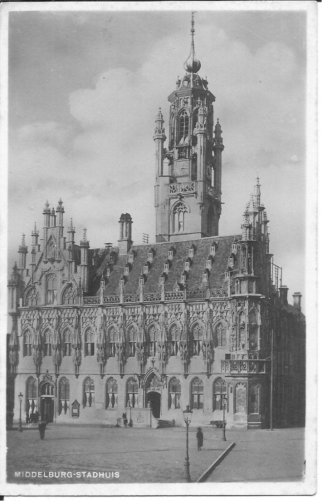 Middelburg Stadhuis., Ophalen of Verzenden, 1940 tot 1960, Gelopen, Zeeland