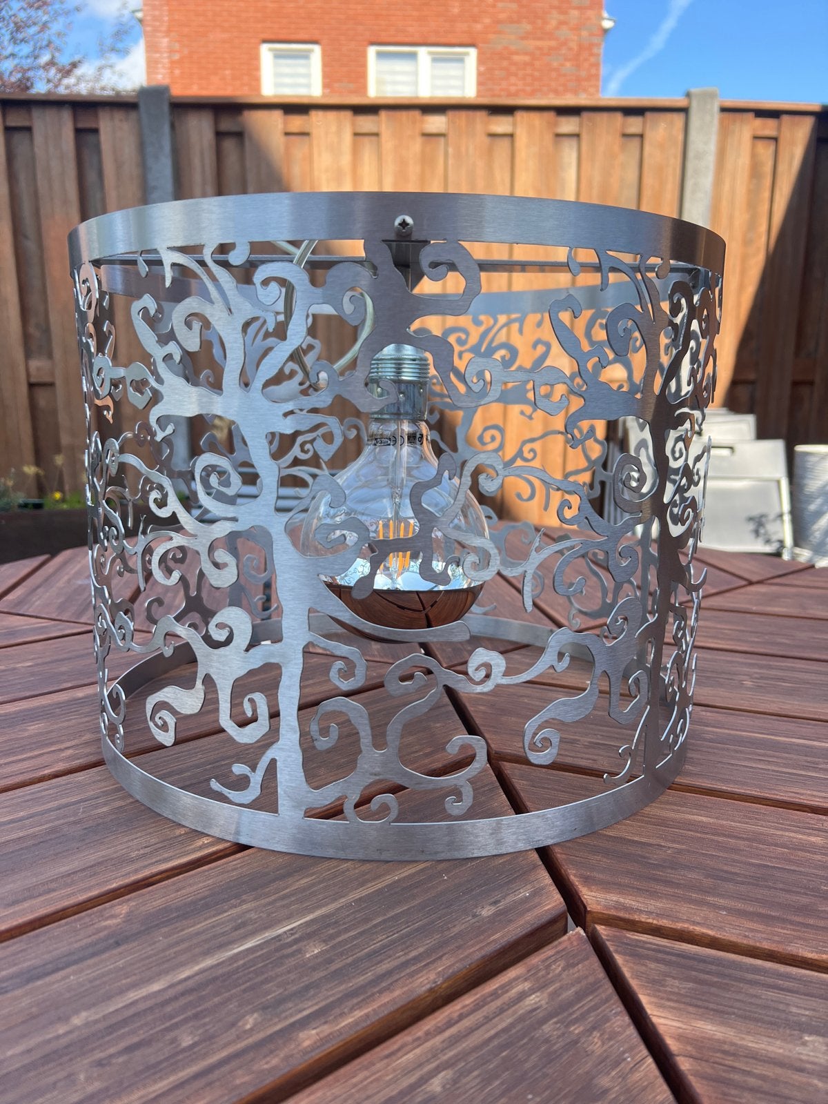 Ztahl by dijkos stalen designerlamp, Ophalen, Gebruikt, Metaal, E27 (groot)
