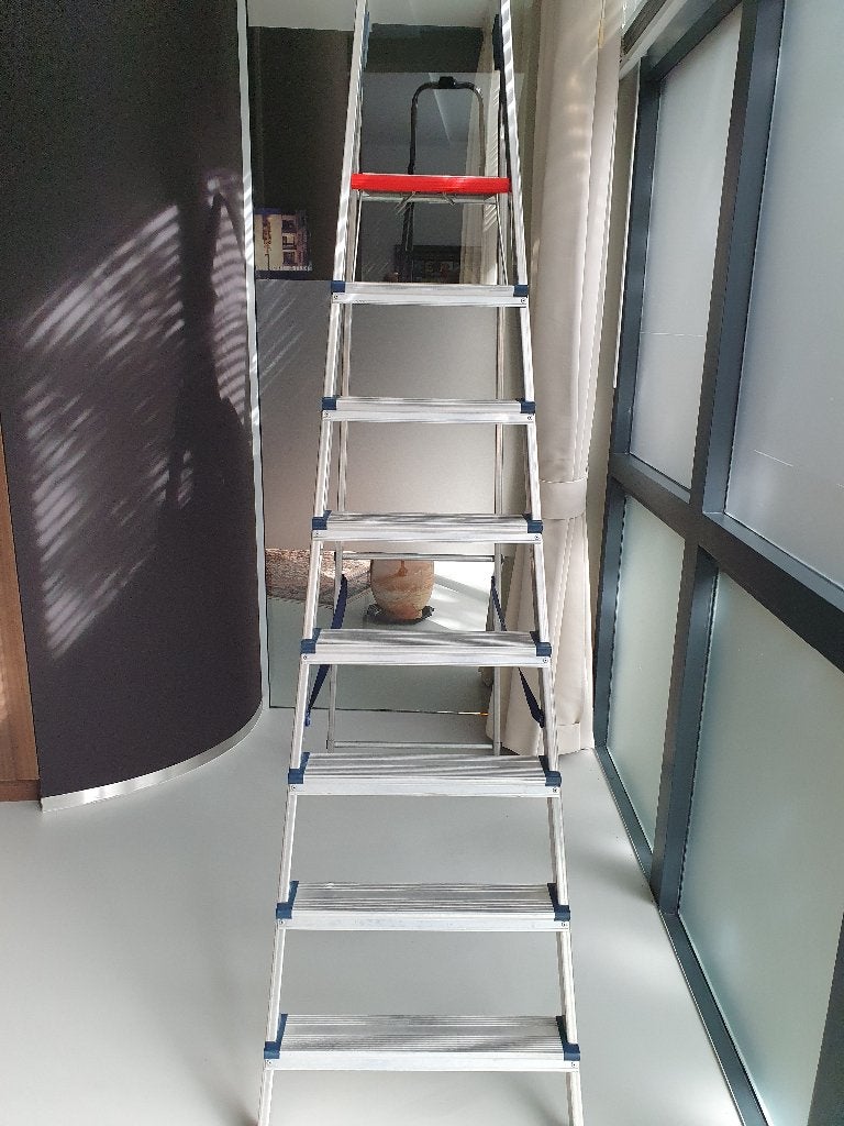 Altrex Double Decker trapleer 8 treden, als nieuw!, Doe-het-zelf en Verbouw, Ophalen, Zo goed als nieuw, Ladder, Minder dan 2 meter