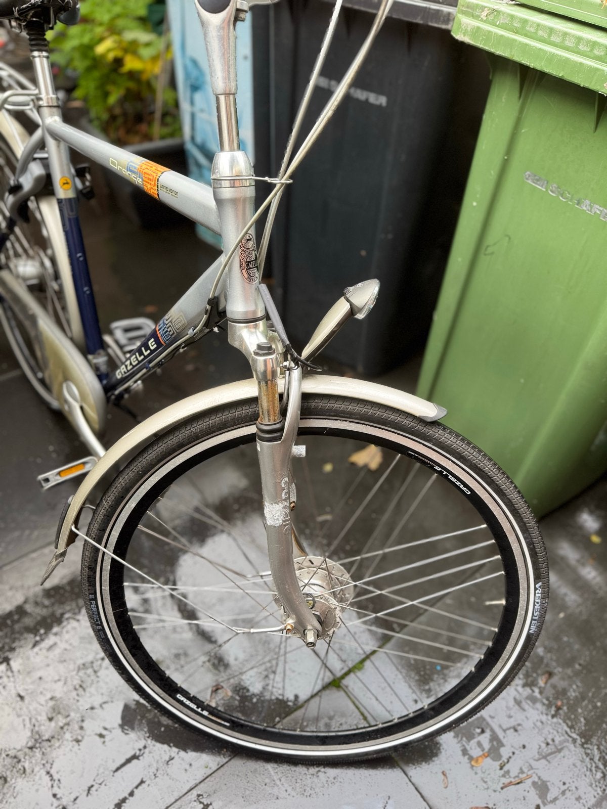 Gazelle Herenfiets - 8 versnellingen, automatische verlichti, Ophalen, Gebruikt, Versnellingen, 57 tot 61 cm