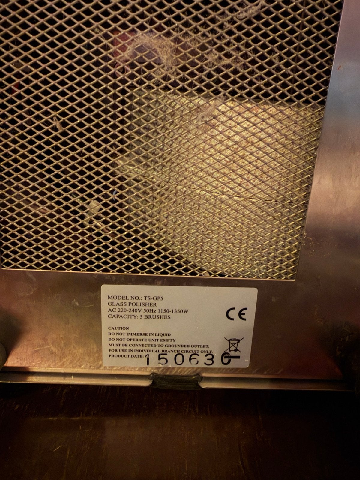 Combisteel Glazenpoleermachine met 5 borstels, Ophalen