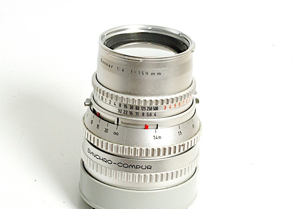 Hasselblad 150 mm Sonnar lens, chroom, Gebruikt, 150 mm, Overige vattingen, Hasselblad