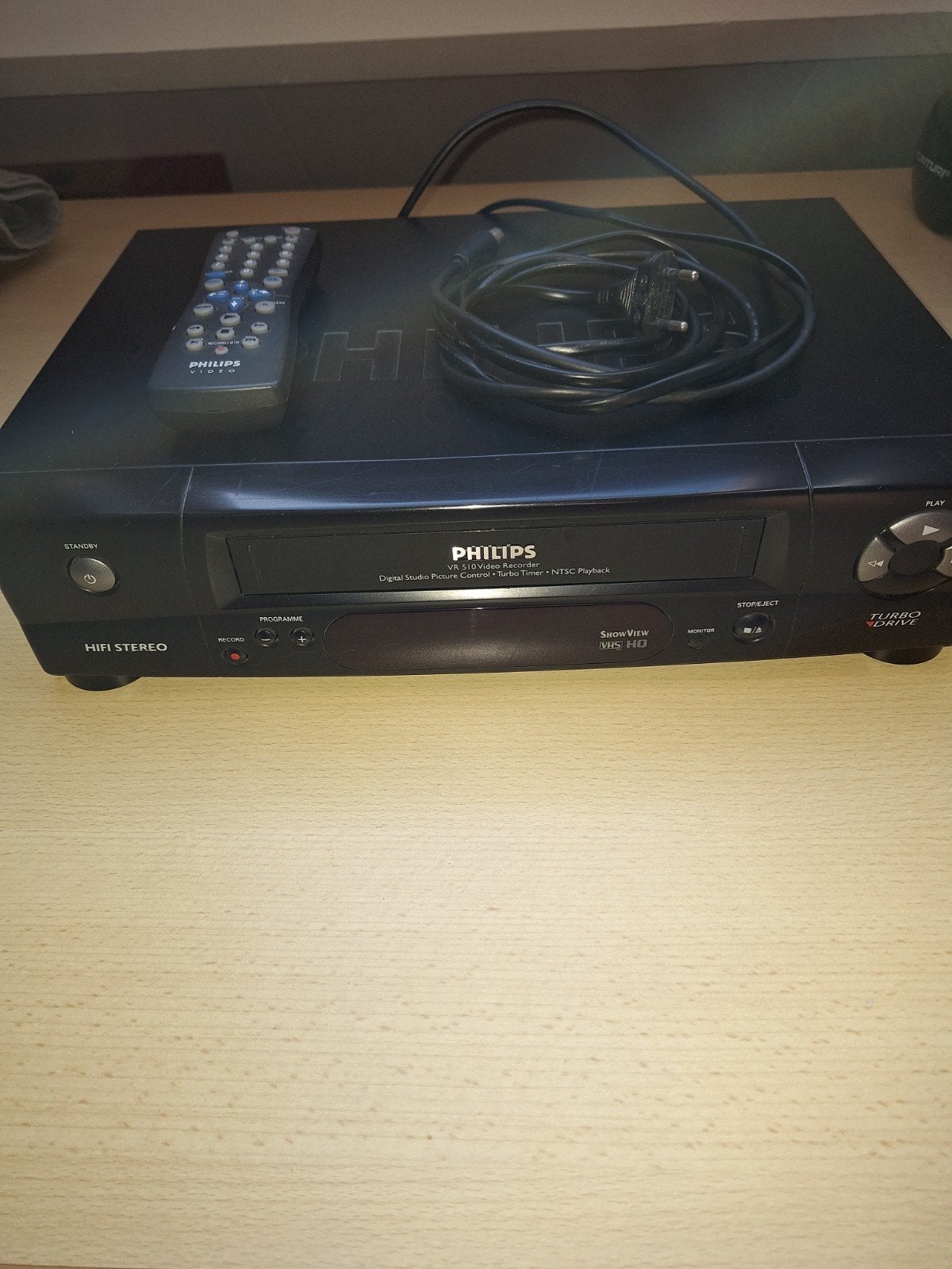 Philips VR 510 VHS Videorecorder met afstandsbediening, Audio, Tv en Foto, Ophalen, Gebruikt, VHS-speler of -recorder