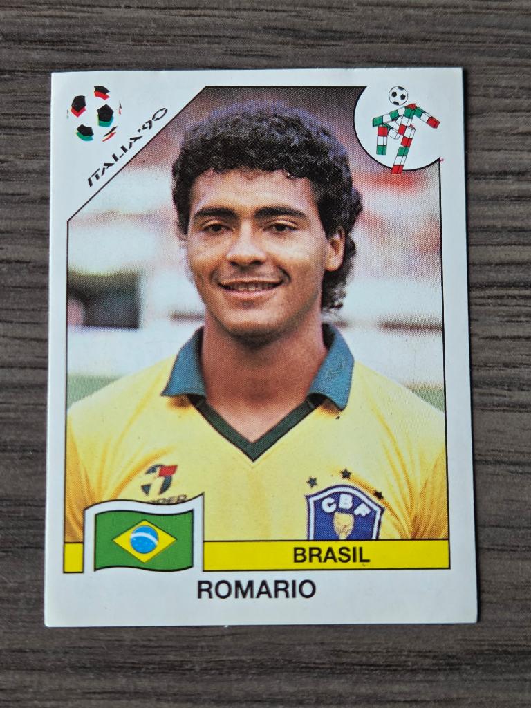Romario de Souza Faria Panini World Cup Italia 90 Brasil, Ophalen of Verzenden, Zo goed als nieuw, Buitenlandse clubs, Poster, Plaatje of Sticker