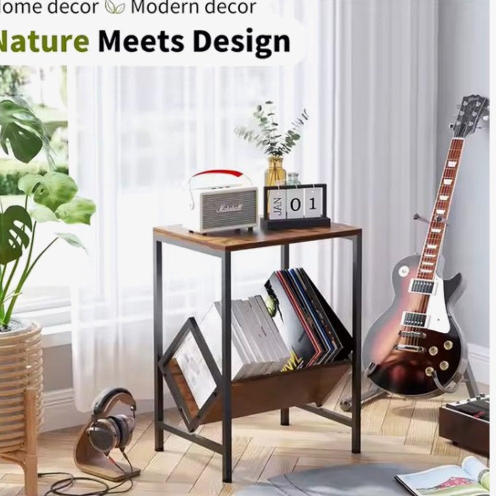LP / Vinyl Platenrek met Platenspelerstandaard - 70% KORTING, 7021br, Nieuw, Ophalen of Verzenden, Sera@live.nl