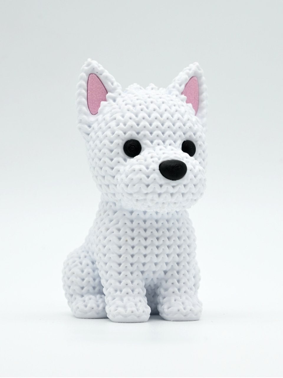 Schattig Westie beeldje - Gebreid effect, Verzenden, Nieuw, Hond of Kat, Beeldje of Figuurtje
