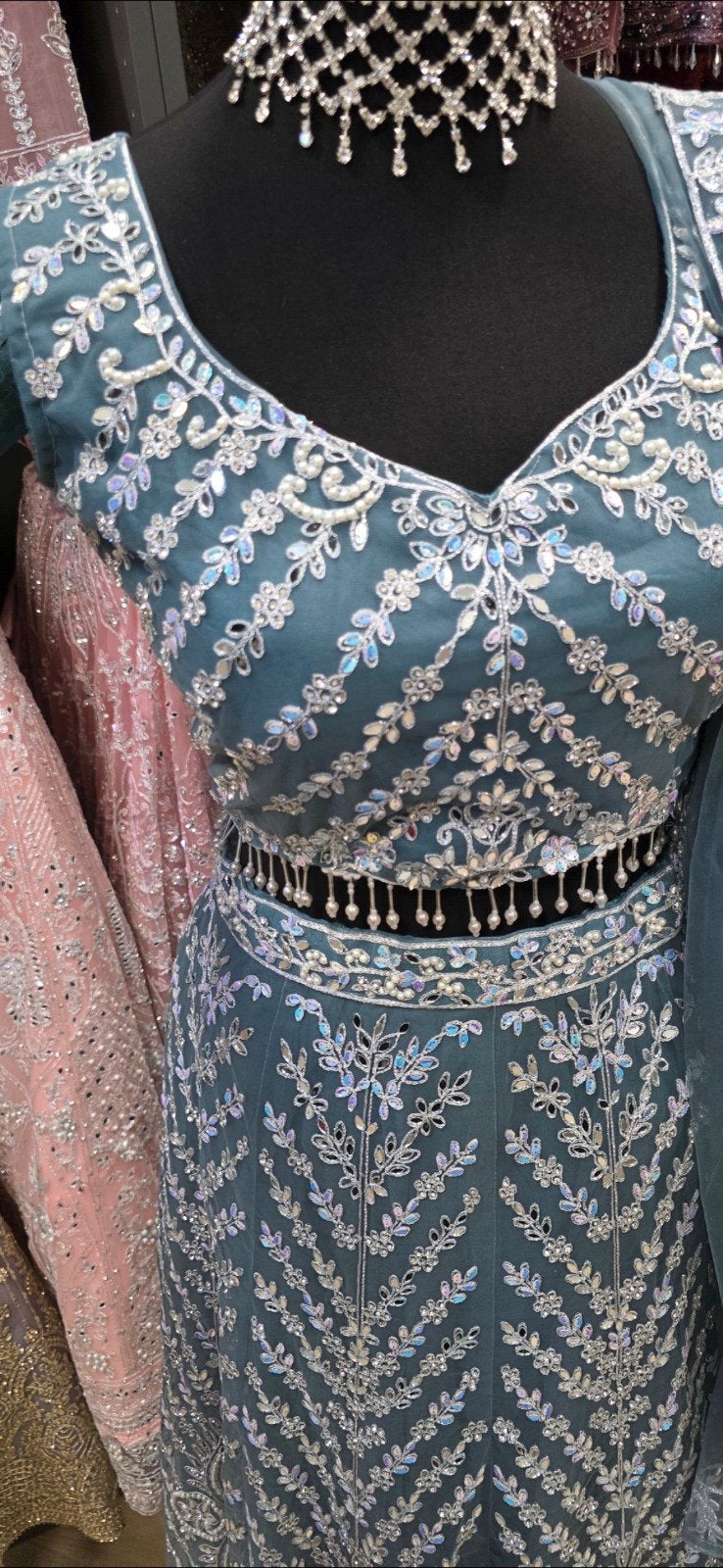 Lehenga, Ophalen of Verzenden, Nieuw, Blauw