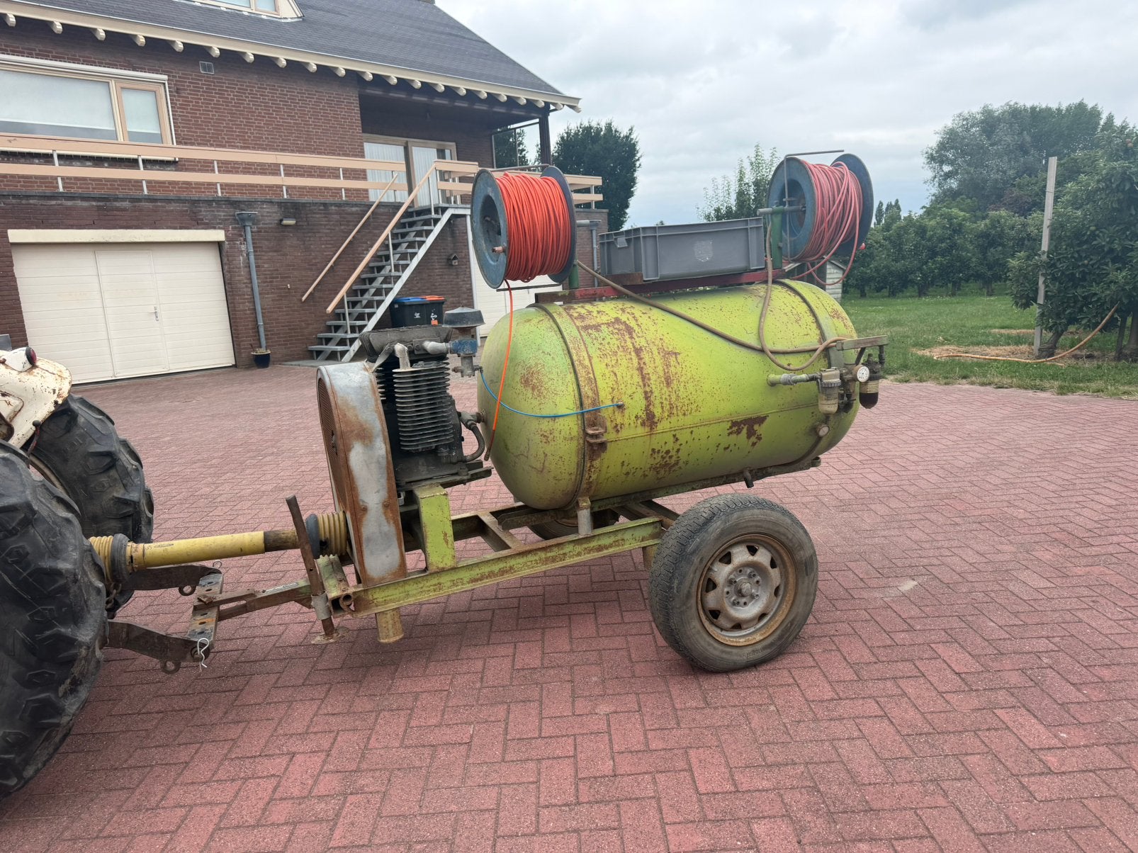 Aftakas compressor votex snoeicompressor aftakascompressor, Doe-het-zelf en Verbouw, Compressors, Gebruikt, 10 bar of meer, 100 liter of meer