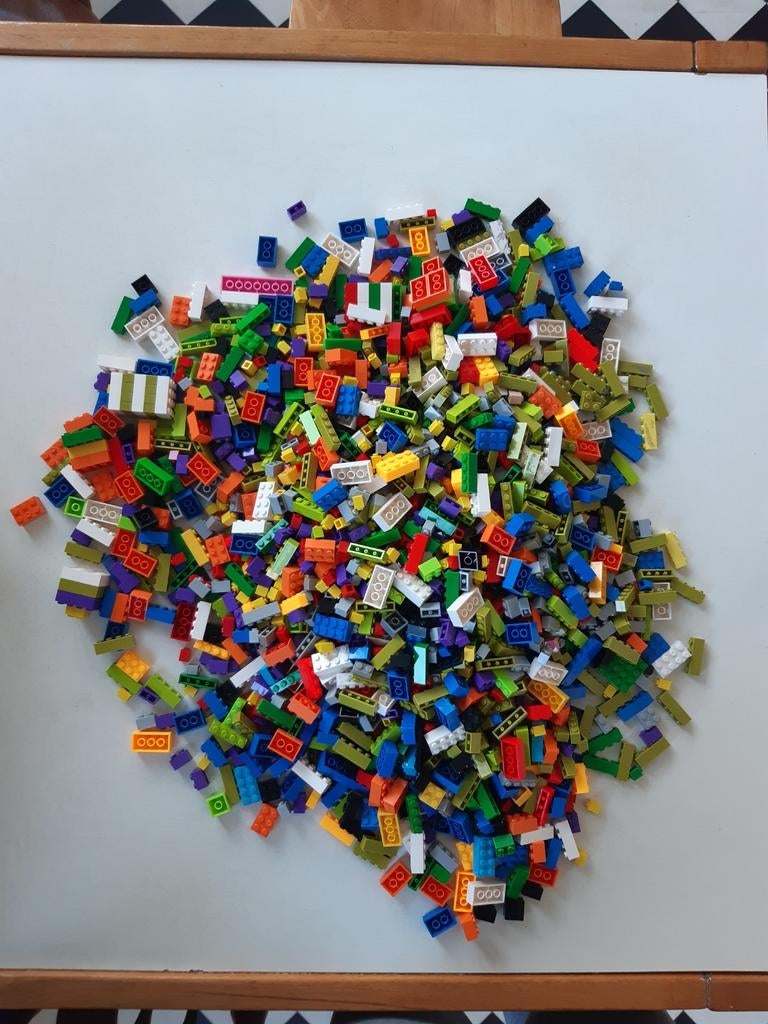 Ruim 2 kg namaak Lego bouwstenen - Diverse kleuren en maten, Ophalen of Verzenden, Gebruikt, Overige merken