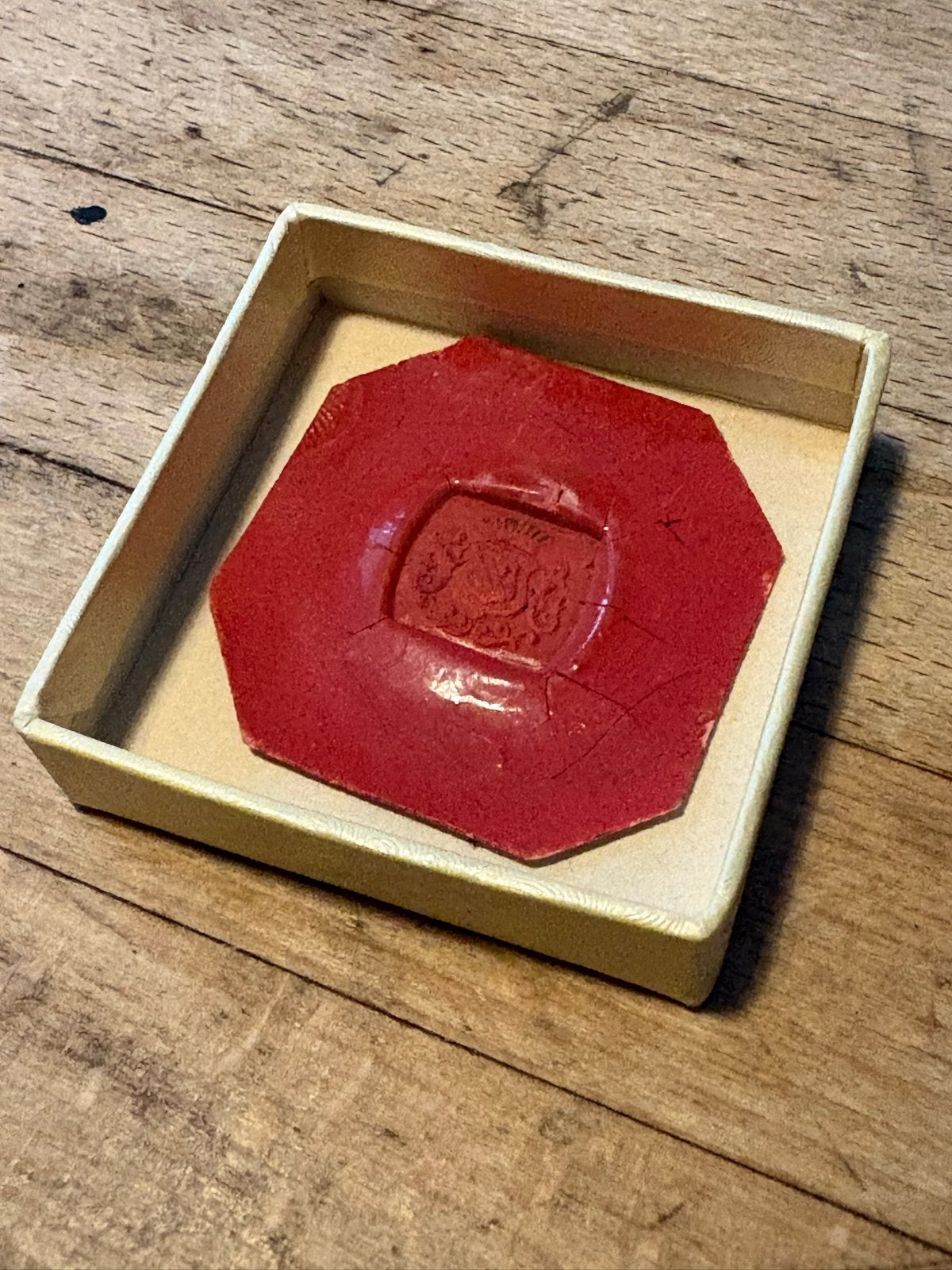 Adelijk familiewapen De La Serna lakzegel gravenkroon antiek, Antiek en Kunst, Ophalen of Verzenden