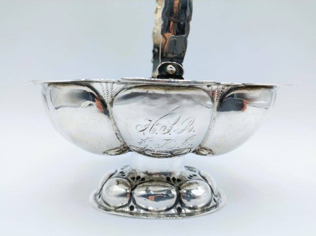 Zilveren mand van brandewijnkom T. Brongers, Winschoten 1750, Verzenden, Zilver