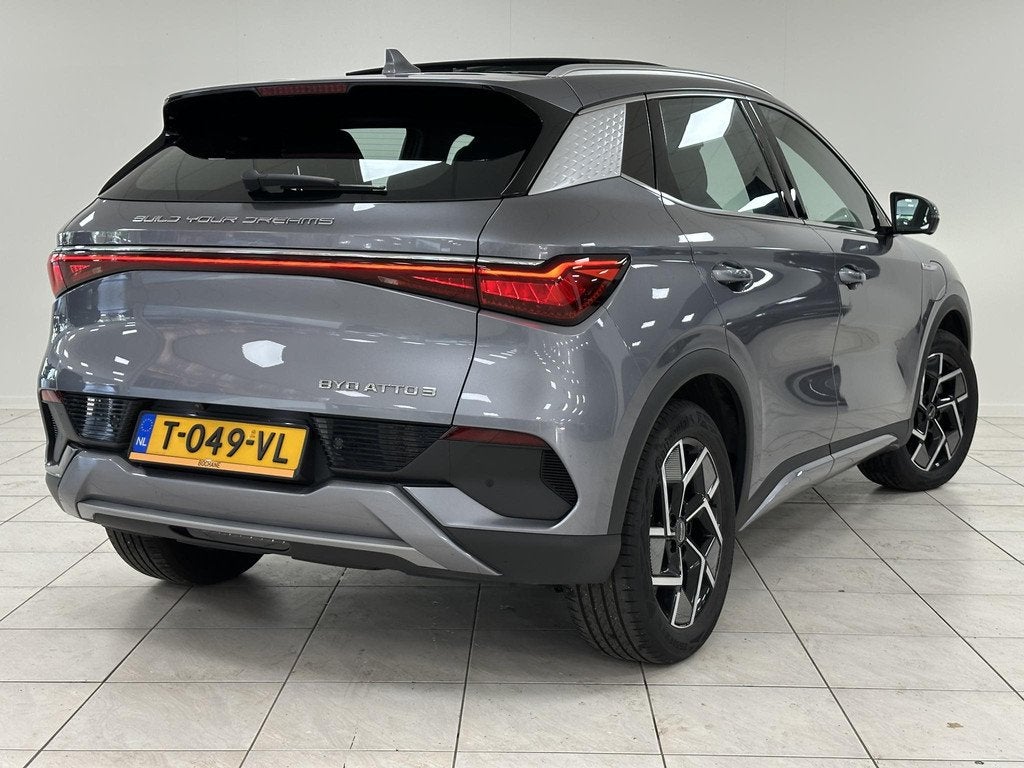 BYD ATTO 3 Design 60 kWh Direct leverbaar | Panoramadak | 36, Auto's, BYD, Gebruikt, Huisgarantie, Met garantie (alle), Blauw