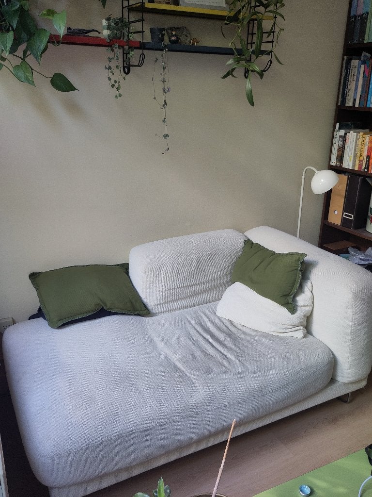 Klein wit bankje, Ophalen, Gebruikt, Eenpersoons, 75 tot 100 cm