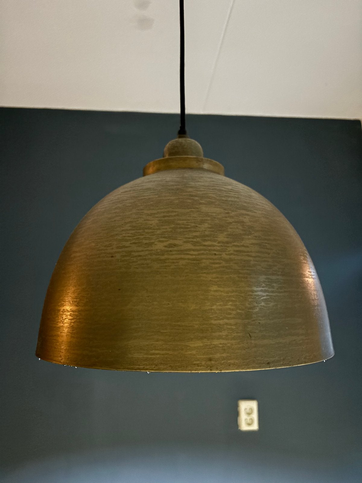 Hanglamp Loods5 - Goudkleurig - Metaal - Modern design, Ophalen of Verzenden, Zo goed als nieuw, Metaal, E27 (groot)