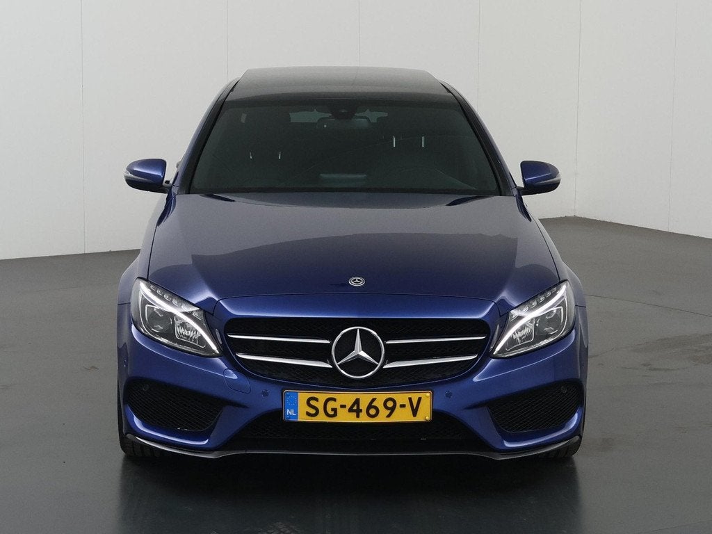Mercedes-Benz C-klasse 160 Sport Edition | Panoramadak | AMG, Auto's, Mercedes-Benz, 4 cilinders, 129 pk, Blauw, Bedrijf