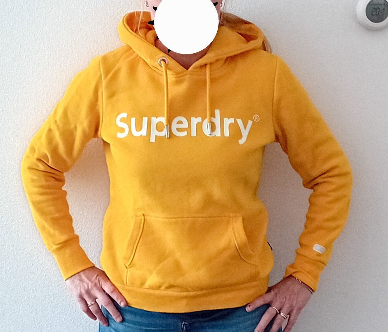 superdry hoodie mt 40 (s/m), Maat 38/40 (M), Superdry, Geel, Ophalen of Verzenden