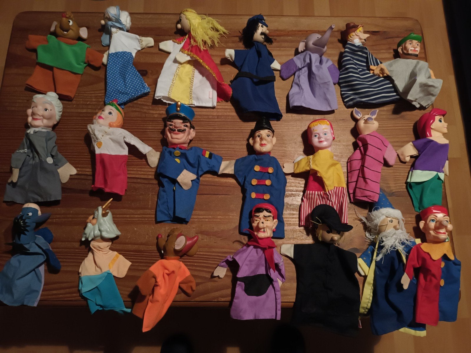 Grote collectie handpoppen - diverse figuren, Ophalen of Verzenden