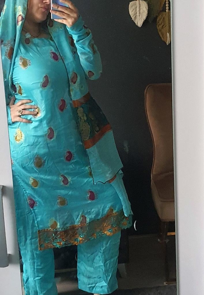 Pakistaanse jurk shalwar qameez maat M 3-delig, Ophalen of Verzenden
