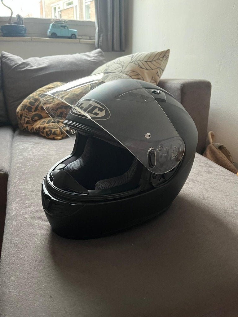 HJC Helm / Motorhelm zwart maat S, als nieuw!, Motoren, Ophalen, HJC, Nieuw zonder kaartje, Integraalhelm