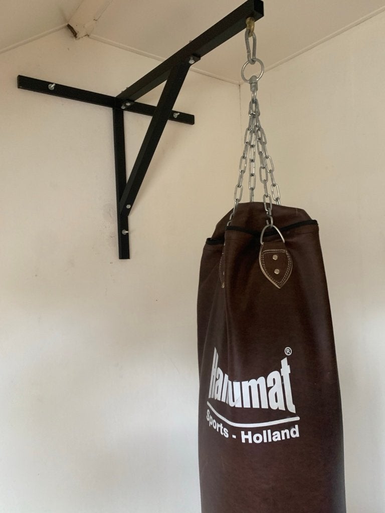 Hanumat bokszak 150 cm + stevige muurbeugel | Goede staat, Ophalen, Gebruikt, Bokszak