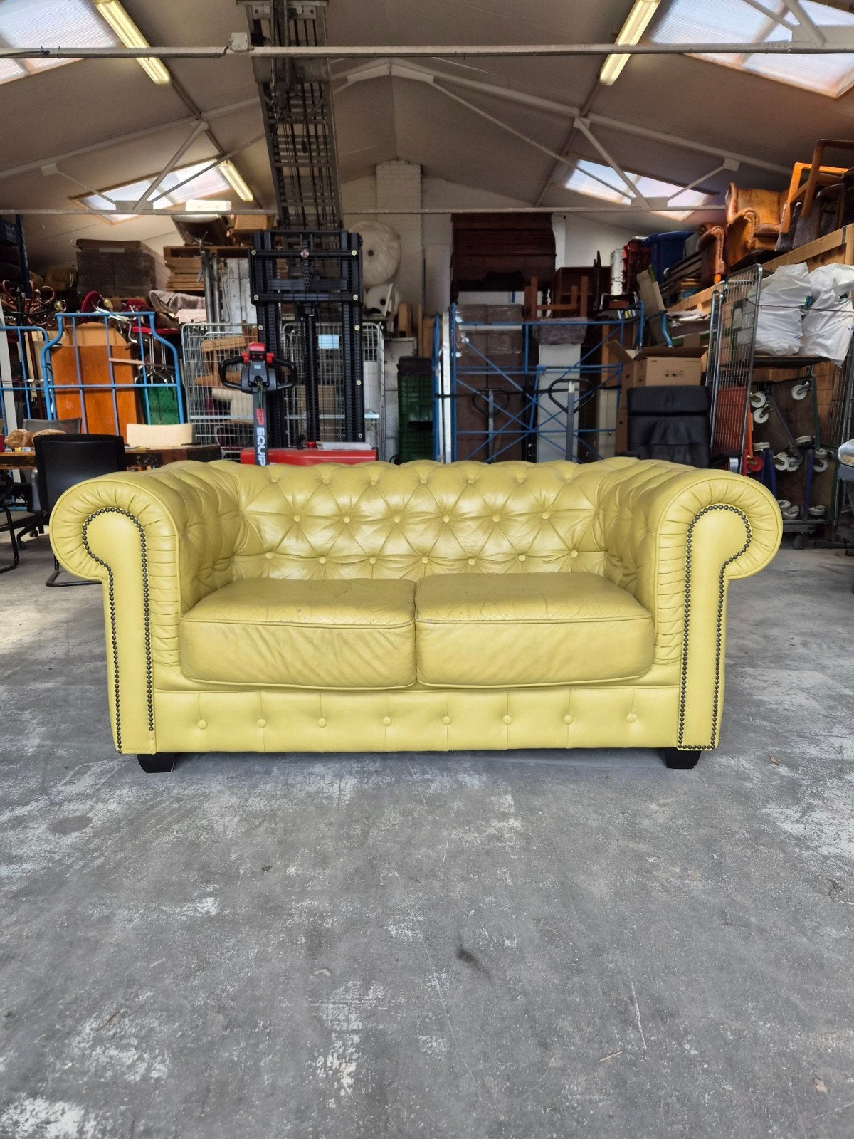Chesterfield, Ophalen, Gebruikt, 150 tot 200 cm, Chesterfield