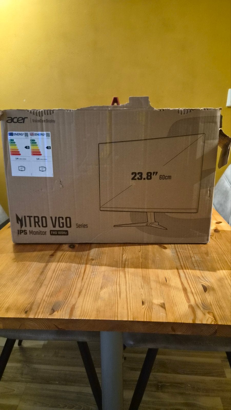 Acer Nitro VG240Y 23.8" Full HD IPS Monitor 100Hz, Computers en Software, Ophalen of Verzenden