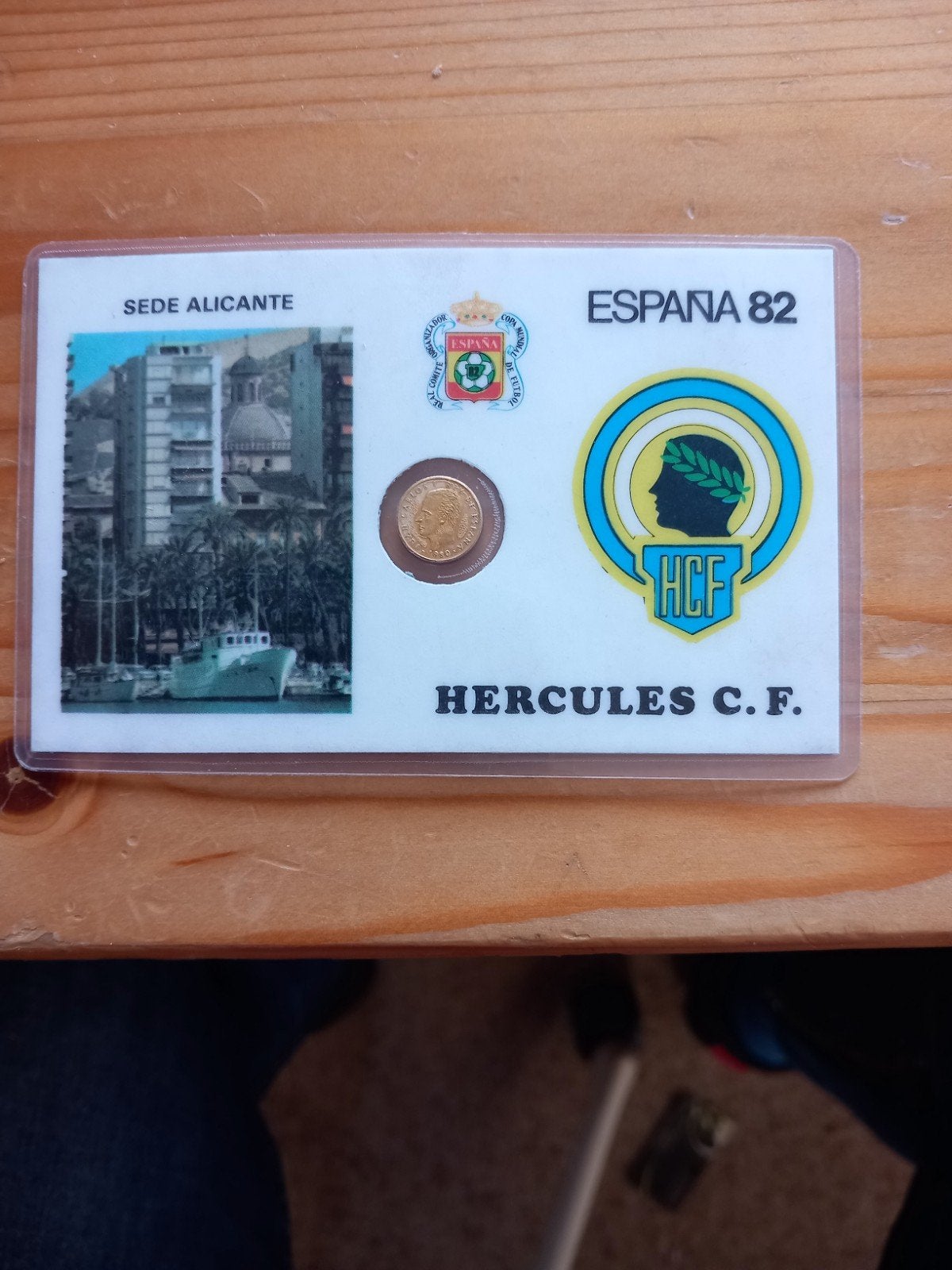 Spanje 1982 WK Voetbal Munt Hercules C.F. Alicante, Ophalen of Verzenden, Overige landen, Losse munt