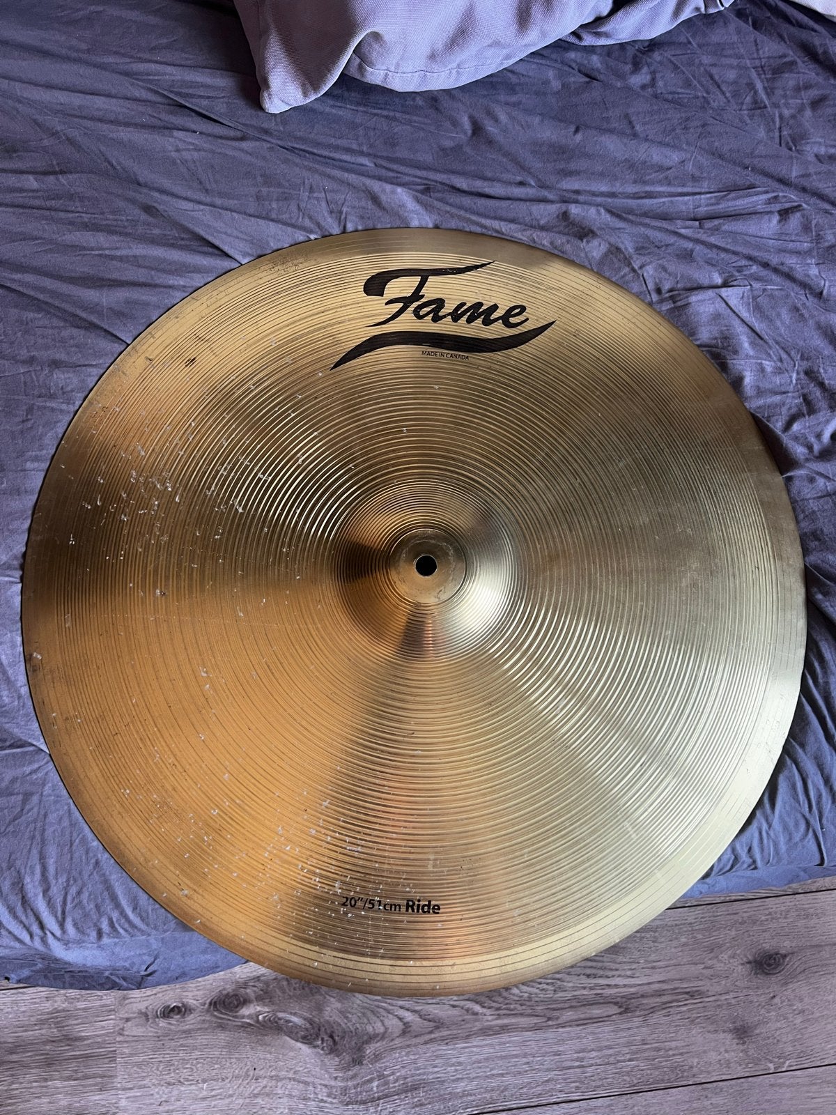Fame Ride 20 inch cymbal, Ophalen of Verzenden, Gebruikt