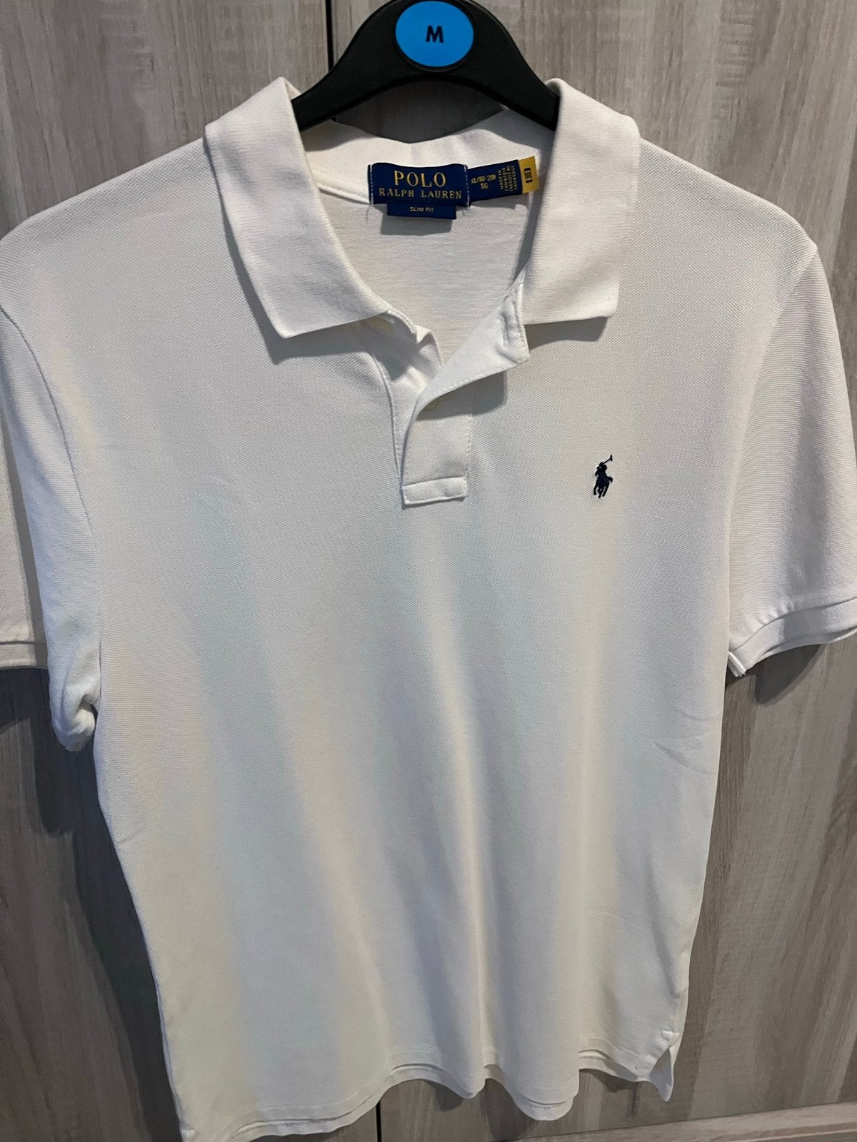 Polo Ralph Lauren Slim Fit Polo Wit Kinder maat XL, Ophalen of Verzenden, Zo goed als nieuw, Jongen