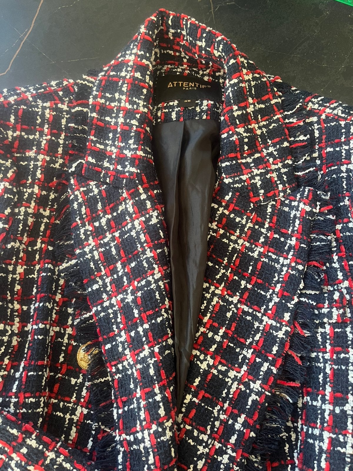 Prachtig Attentif jasje met gouden knopen maat 36, Ophalen of Verzenden, Zo goed als nieuw, Maat 36 (S), Blauw
